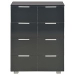 vidaXL Dulap, negru extralucios, 60x35x80 cm, lemn prelucrat