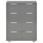 vidaXL Dulap, gri extralucios, 60x35x80 cm, lemn prelucrat vidaXL Dulap, gri extralucios, 60x35x80 cm, lemn prelucrat