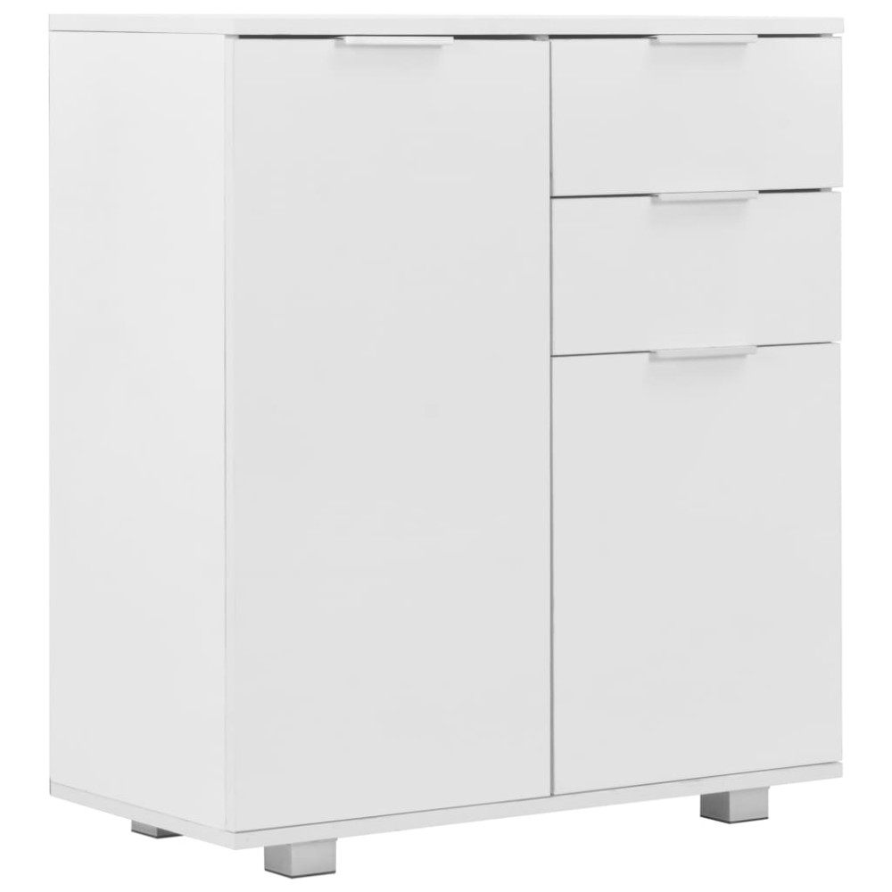 vidaXL Dulap, alb extralucios, 71x35x80 cm, lemn prelucrat