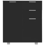 vidaXL Dulap, negru extralucios, 71x35x80 cm, lemn prelucrat