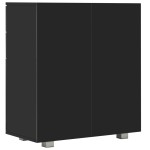 vidaXL Dulap, negru extralucios, 71x35x80 cm, lemn prelucrat