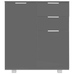 vidaXL Dulap, gri extralucios, 71x35x80 cm, lemn prelucrat