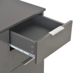 vidaXL Dulap, gri extralucios, 71x35x80 cm, lemn prelucrat