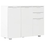vidaXL Dulap, alb extralucios, 107x35x80,5 cm