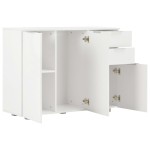vidaXL Dulap, alb extralucios, 107x35x80,5 cm