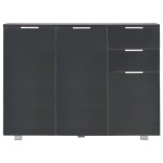 vidaXL Dulap, negru extralucios, 107x35x80,5 cm