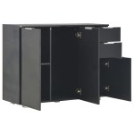 vidaXL Dulap, negru extralucios, 107x35x80,5 cm