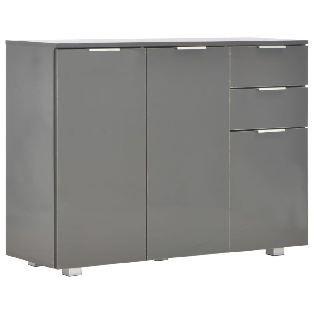 vidaXL Dulap, gri extralucios, 107x35x80,5 cm