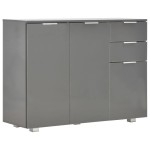 vidaXL Dulap, gri extralucios, 107x35x80,5 cm