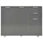 vidaXL Dulap, gri extralucios, 107x35x80,5 cm
