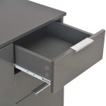 vidaXL Dulap, gri extralucios, 107x35x80,5 cm