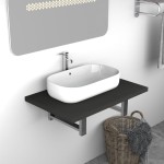 vidaXL Mobilier de baie, gri, 60 x 40 x 16,3 cm vidaXL Mobilier de baie, gri, 60 x 40 x 16,3 cm