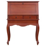 vidaXL Birou secretar, maro, 78 x 42 x 103 cm, lemn masiv de mahon