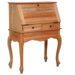 vidaXL Birou secretar, 78 x 42 x 103 cm, lemn masiv de mahon