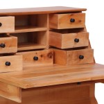 vidaXL Birou secretar, 78 x 42 x 103 cm, lemn masiv de mahon