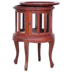 vidaXL Dulap cu vitrină, maro, 50 x 50 x 76 cm, lemn masiv de mahon