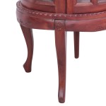 vidaXL Dulap cu vitrină, maro, 50 x 50 x 76 cm, lemn masiv de mahon
