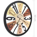 vidaXL Ceas de perete, multicolor, 60 cm, metal