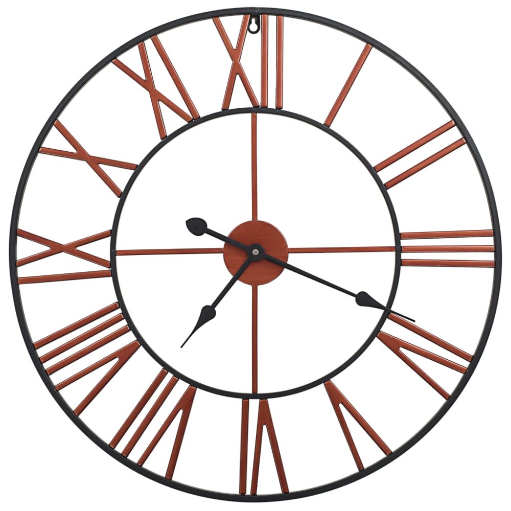 vidaXL Ceas de perete, roșu, 58 cm, metal