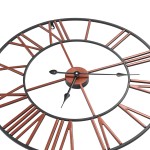 vidaXL Ceas de perete, roșu, 58 cm, metal vidaXL Ceas de perete, roșu, 58 cm, metal
