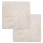 vidaXL Pernuțe de scaun, 2 buc, alb, 40x40 cm, piele naturală de oaie vidaXL Pernuțe de scaun, 2 buc, alb, 40x40 cm, piele naturală de oaie