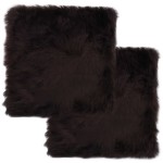vidaXL Pernuțe de scaun, 2 buc., maro, 40 x 40 cm, piele naturală oaie vidaXL Pernuțe de scaun, 2 buc., maro, 40 x 40 cm, piele naturală oaie