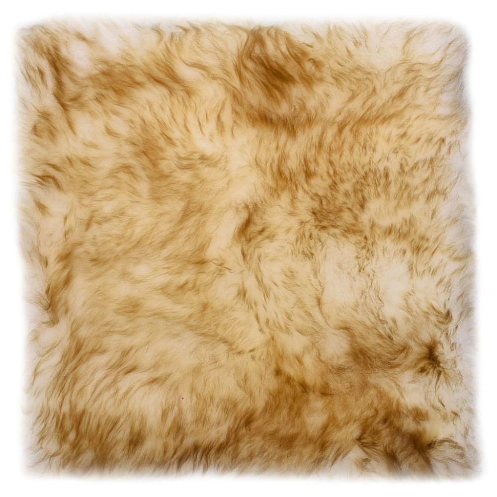 vidaXL Pernuțe scaun 2 buc, maro melanj 40x40 cm, piele oaie naturală