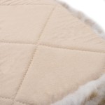 vidaXL Pernuțe scaun 2 buc, maro melanj 40x40 cm, piele oaie naturală