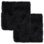 vidaXL Pernuțe scaun 2 buc, gri închis, 40x40 cm, piele oaie naturală vidaXL Pernuțe scaun 2 buc, gri închis, 40x40 cm, piele oaie naturală
