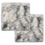 vidaXL Pernuțe scaun 2 buc., gri închis, 40x40 cm, piele oaie naturală vidaXL Pernuțe scaun 2 buc., gri închis, 40x40 cm, piele oaie naturală