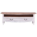 vidaXL Dulap TV, alb, 120x30x40 cm, lemn masiv de mahon