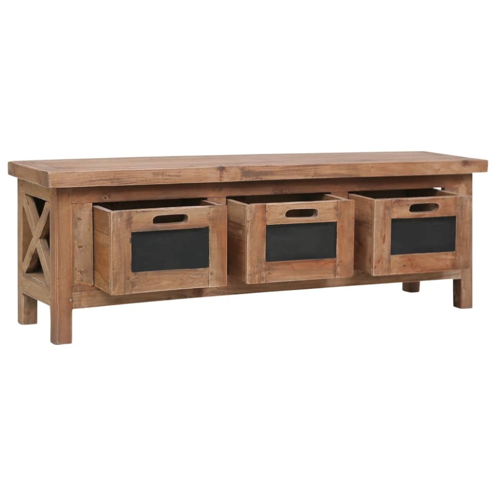 vidaXL Comodă TV cu 3 sertare, 120 x 30 x 40 cm, lemn masiv de mahon