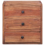 vidaXL Noptieră cu 3 sertare, 35x25x35 cm, lemn masiv de mahon vidaXL Noptieră cu 3 sertare, 35x25x35 cm, lemn masiv de mahon