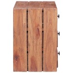 vidaXL Noptieră cu 3 sertare, 35x25x35 cm, lemn masiv de mahon vidaXL Noptieră cu 3 sertare, 35x25x35 cm, lemn masiv de mahon