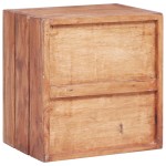 vidaXL Noptieră cu 3 sertare, 35x25x35 cm, lemn masiv de mahon vidaXL Noptieră cu 3 sertare, 35x25x35 cm, lemn masiv de mahon