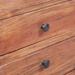 vidaXL Noptieră cu 3 sertare, 35x25x35 cm, lemn masiv de mahon vidaXL Noptieră cu 3 sertare, 35x25x35 cm, lemn masiv de mahon