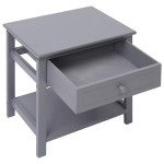vidaXL Noptiere, 2 buc., gri, 40x29x42 cm, lemn de paulownia vidaXL Noptiere, 2 buc., gri, 40x29x42 cm, lemn de paulownia
