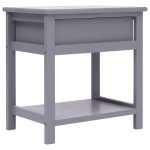 vidaXL Noptiere, 2 buc., gri, 40x29x42 cm, lemn de paulownia vidaXL Noptiere, 2 buc., gri, 40x29x42 cm, lemn de paulownia