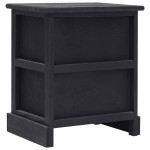 vidaXL Noptiere, 2 buc., negre, 38 x 28 x 45 cm, lemn de paulownia vidaXL Noptiere, 2 buc., negre, 38 x 28 x 45 cm, lemn de paulownia