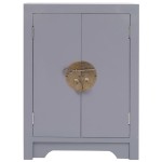 vidaXL Noptieră, gri, 38 x 28 x 52 cm, lemn de paulownia