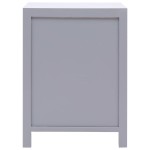 vidaXL Noptieră, gri, 38 x 28 x 52 cm, lemn de paulownia
