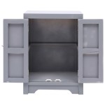 vidaXL Noptieră, gri, 38 x 28 x 52 cm, lemn de paulownia