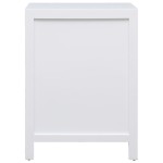 vidaXL Noptieră, alb, 38 x 28 x 52 cm, lemn de paulownia