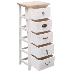 vidaXL Dulap lateral, 35 x 25 x 87 cm, lemn de paulownia