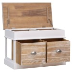 vidaXL Bancă de hol, 70x35x45 cm, lemn de paulownia vidaXL Bancă de hol, 70x35x45 cm, lemn de paulownia