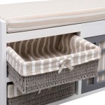 vidaXL Bancă de hol, alb, 70x33,5x45 cm, lemn de paulownia
