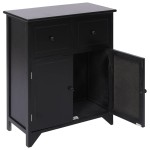 vidaXL Dulap lateral, negru, 60 x 30 x 75 cm, lemn de paulownia