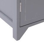 vidaXL Dulap de baie, gri, 46 x 24 x 116 cm, lemn de paulownia