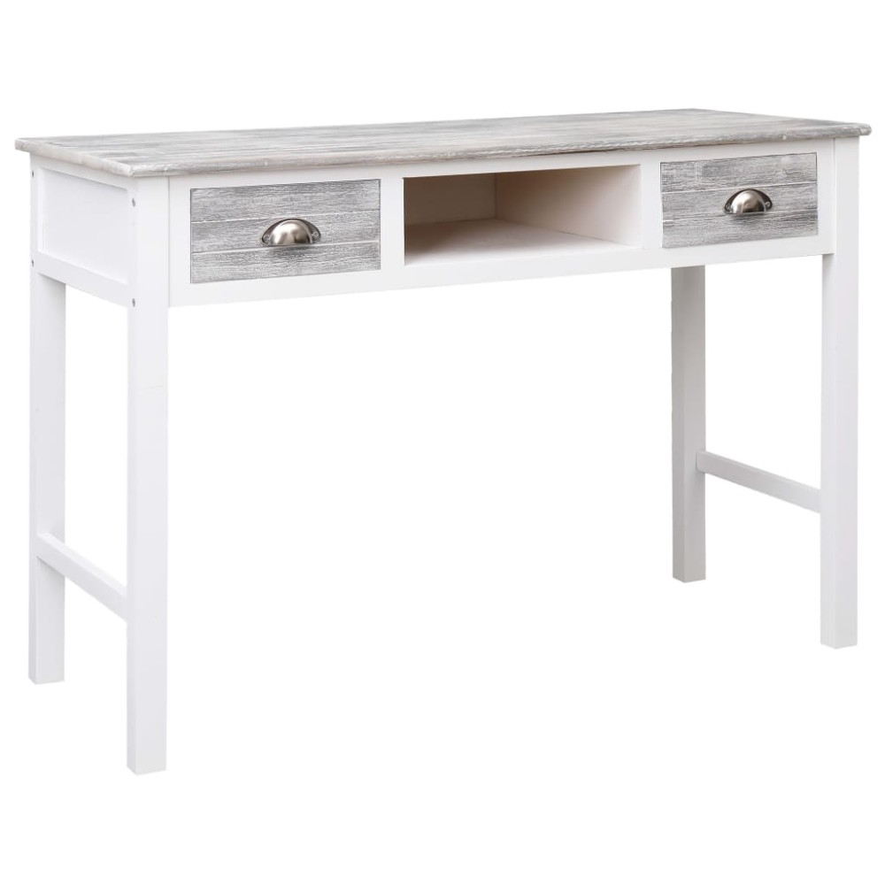 vidaXL Birou de scris, gri, 110 x 45 x 76 cm, lemn