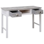 vidaXL Birou de scris, gri, 110 x 45 x 76 cm, lemn